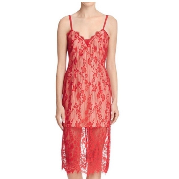 Keepsake The Label Red Lace Bodycon - Picture 1 of 10
